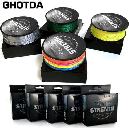 GHOTDA 8 Strands Fishing Line 500M 300M 100M Multifilamen Braided Fishing Line PE Line 18 22 31 39 50 58 68LB