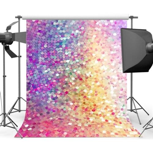 Mehofoto Colorful Glitter Backdrop for Photography Bokeh Background for Photo Studio Props Printed S-1299