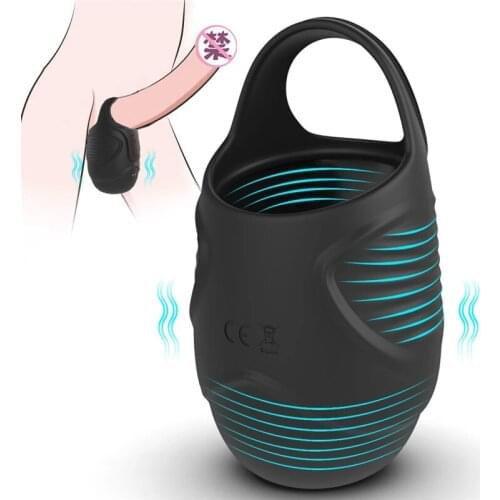 Men Delay Orgasm Testicular Massage Egg Stimulator 7 Mode Vibration Glans Penis Exercise Male Vibrator Erotic Toys For Couple 18