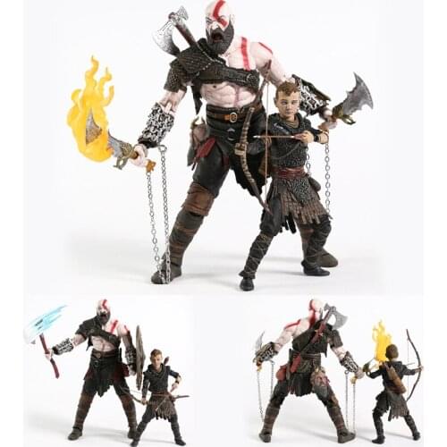 NECA God of War Kratos & Atreus Ultimate Action Figure Collectible Model Toy Set