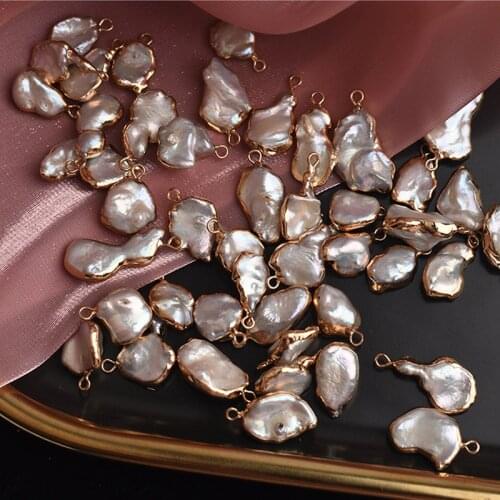 10mm Natural Baroque Pearl Shaped Irregular Edging Freshwater Pearls DIY Single Hole Jewelry Clothing Accessories