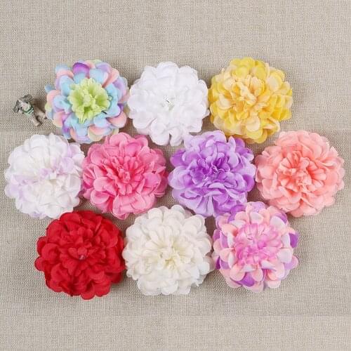 New 20PCS/lot 8cm artificial silk wedding floral decoration artificial flowers head DIY home decor Peony rose decorations crafts