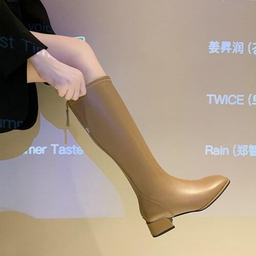 New Brand Knight Boots Ladies Punk Style Women Chelsea Boots Bota Femenina Winter Warm Botas Chelsea Large Size Locomotive Boot