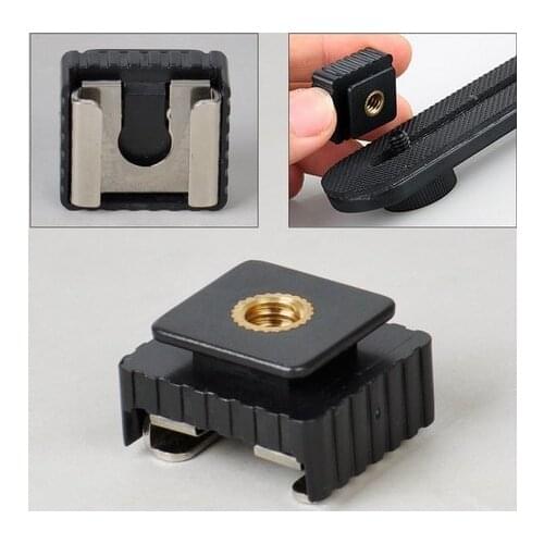 50pcs SC-6 SC6 Cold Hot Shoe Adapter Standard Mount Hotshoe to 1/4 Thread For Flash Speedlite Tripod Photo Studio Accessories