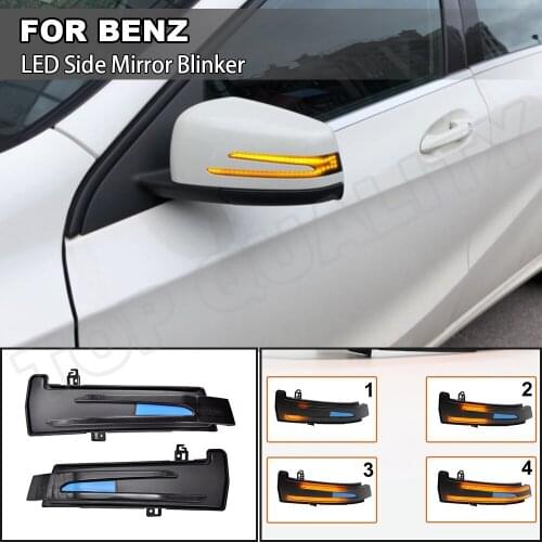 2Pcs LED Dynamic Flashing Side Mirror Light Repeater Lamp For Mercedes-Benz A B C E S-Class W176 W246 W242 W204 W212 S204 W212