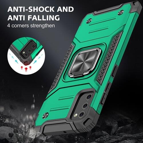 Drop resistance Rugged Case For Samsung Galaxy A41 Armor Fall resistant impact Shock proof Shield Car Magnetic Cover