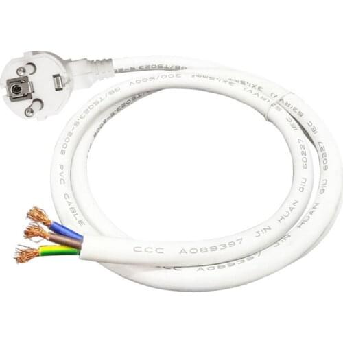 Power Cables Wire EU 2Prong Plug Extension Adapter Cable Stripping Tail Socket Light Assemblies