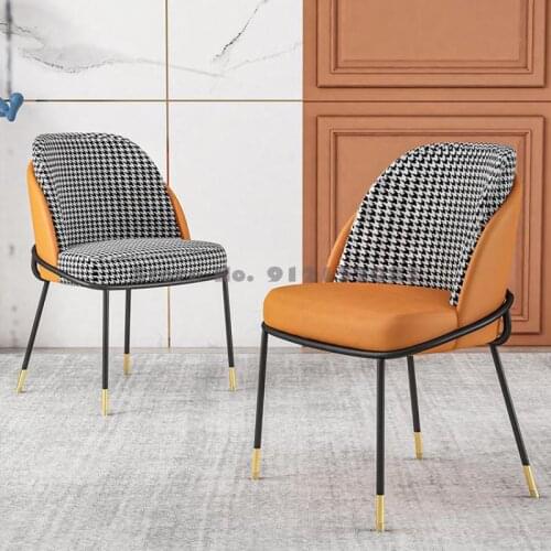 Nordic light luxury dining chair household makeup chair simple modern desk chair Italian casual single net red chair
