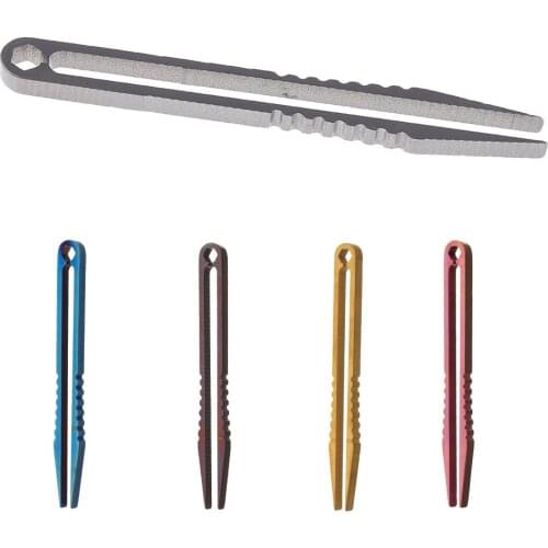 Ultra-Light Titanium Alloy Mini Tweezers Clips Outdoor Travel Home Tools Assorted Colors/Sizes