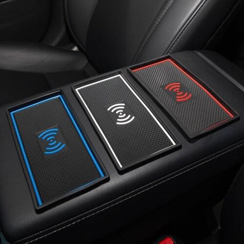 Vxvb For Tesla Model 3 2020 Accessories For Model S Y X Model Three Car Armrest Box Mat Non-Slip Model3 Model Y Cardholder Pads
