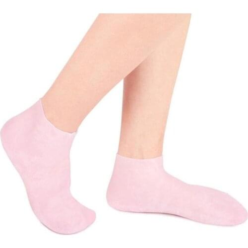 1 Pair Feet Care Socks S-XL Moisturizing Silicone Gel Heel Socks Foot Skin Care Foot Protectors Anti Cracking Spa Home Use
