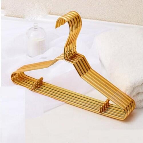 10pcs/lot 42.5/30cm adult and children aluminum alloy household clothes hanges suit wide shoulder skid non-marking clothes rack