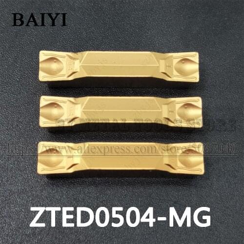 10pcs ZTED0504-MG carbide Grooving inserts cutter metal lathe accessories Turning tools machining steel cutting ZTED0504 blade