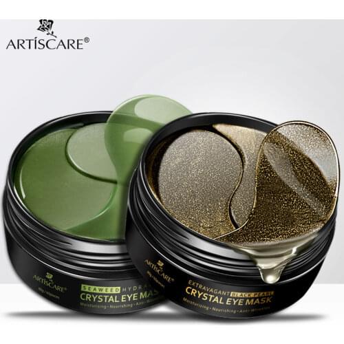ARTISCARE Black Pearl + Seaweed Collagen Eye Patches Remove Dark Circle Anti wrinkle Sleep Eye Mask Natural Moisturizing 120pcs