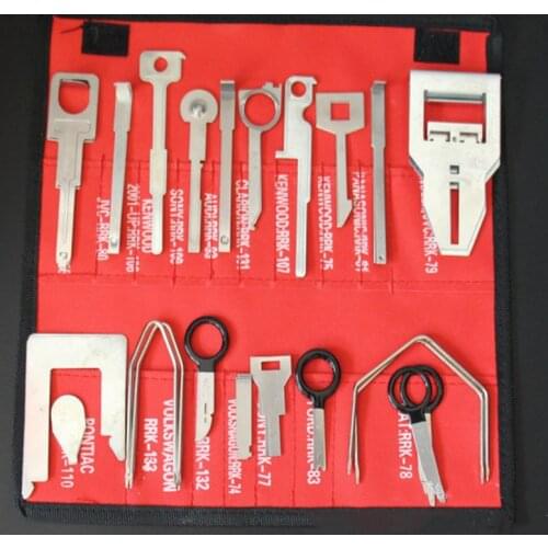 38PCs Professional Car Radio Removal Key Tool Kit Audio Tools Stereo CD Repair Hand Tools Set Release Keys Extraction