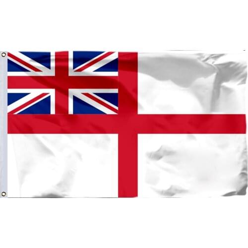 British Naval Ensign United Kingdom Flag 150X90cm (3x5FT) 120g 100D Polyester Double Stitched High Quality Banner Free Shipping