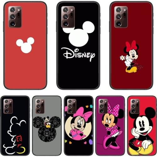 Mickey Mouse Phone Case cover hull For SamSung note20 10 9 8 4 pro plus black prime soft bumper Transparent