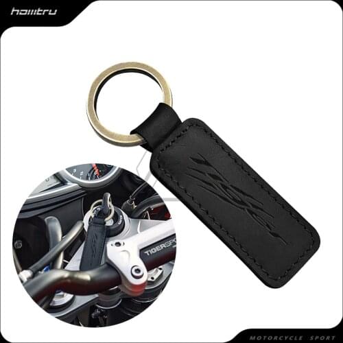 Motorcycle Cowhide Keychain Keyring Case for Triumph Tiger 800 900 1200
