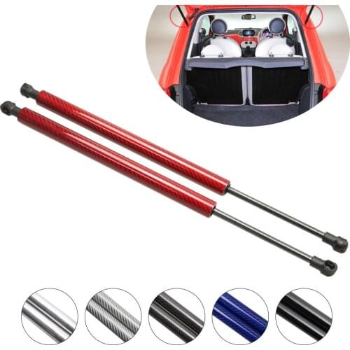 For FIAT 500 (312) Hatchback 2007-2016 1 Pair Carbon Fiber Gas Spring Lift Support Damper rear boot trunk cargo area 460 mm