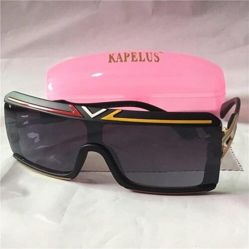 KAPELUS European fashion big face sunglasses Woman Siamese Sunglasses 04024BB