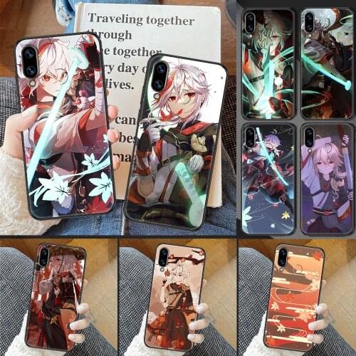 Genshin Impact Kaedehara Kazuha Phone case For Huawei Honor 6 7 8 9 10 10i 20 A C X Lite Pro Play black painting hoesjes fashion