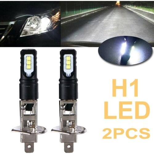 DHBH-2X H1 6000K Super Bright White 6000LM DRL LED Headlight Bulb Kit High-Beam