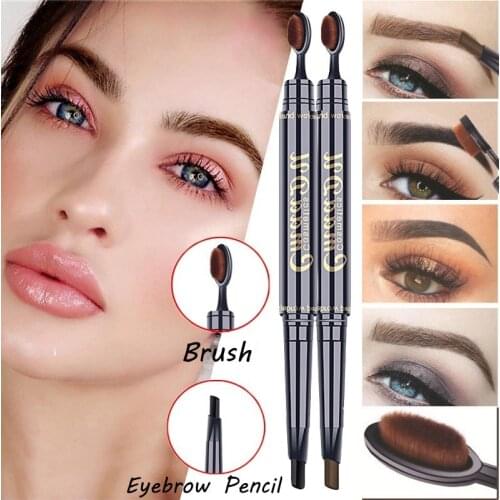 Makeup Eyes Eyebrow Pencil Brush Set Natural Long Lasting Make Up Eye Brow Pen and Brushes Waterproof Black Brown Eyebrows