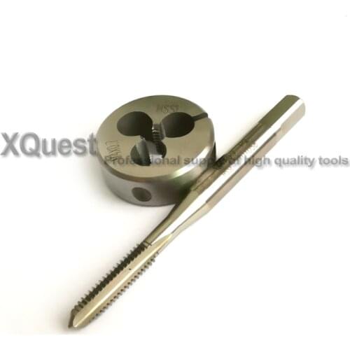 HSSE Metric thread tap and Die set M4 M4X0.7 M4X0.75 Fine screw Adjustable Split dies taps M4X0.5 M4X0.35 for stainless steel