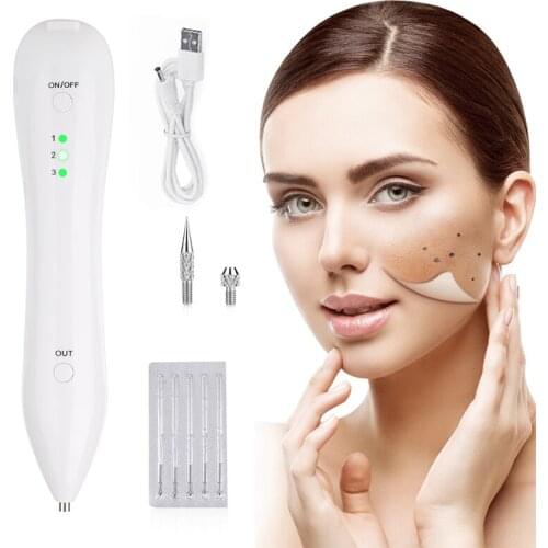 Fashion Freckle Removal Pen Face Skin Care Cosmetic Instrument USB Charging 3 Levels White Beauty Equipment Point Mole Pen
