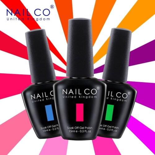 NAILCO 15ML Fresh Color Gel Nail Polish Nails Semi-permanent Varnish Hybrid Manicure UV LED Nails Art Supplies For Professionals