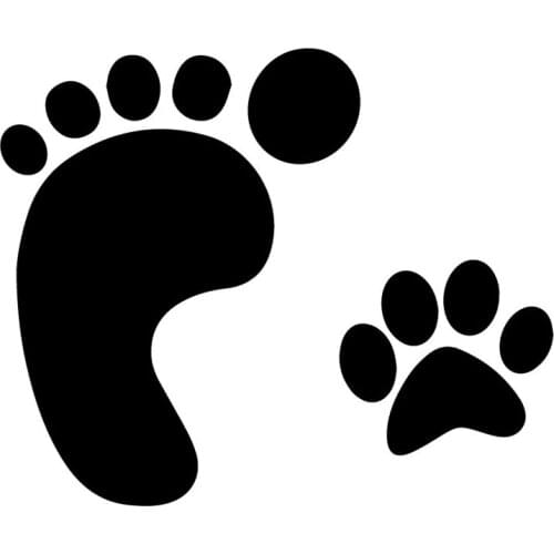 16.8X14CM Foot Print Paw Print Dog Pet Animal Vinyl Decals Car Sticker Decoration