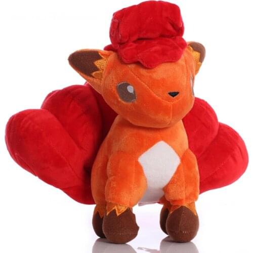5pcs/lot 25cm Vulpix Plush Toy Pokemon Six-Tailed Fox Vulpix Plush Soft Stuffed Animals Toys Doll for Kids Children Xmas Gift