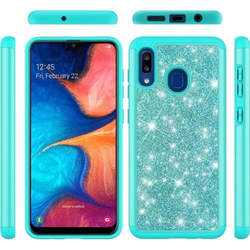 For Samsung Galaxy A20 Case Glitter Shockproof Back Phone Cover For Samsung Galaxy A20 SM-A205F Screen Protective Skin Shell