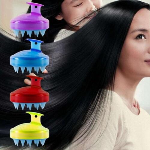 Hair Growth Comb Hair Massage Brush Silicone Head Bath Brush Scalp Stimulate Smooth Scalp Massager For Hair Growth