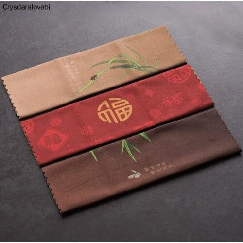 Retro Cotton Kung Fu Teapot Cleaning Towel Desktop Tea Ceremony Accessory Coasters Cloth Napkins Tea Cloth Kitchen Gift