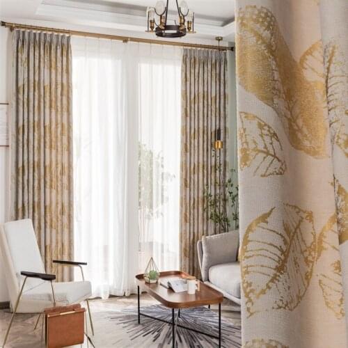 Modern Simple Atmospheric Blackout Curtains for Living Room Bedroom Study Blackout Curtains Custom
