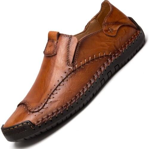 Fashion Leather Mens Leather Business Casual Shoes Mens Autumn Breathable Mens Shoes Mens Loafers Leather Man Shoes