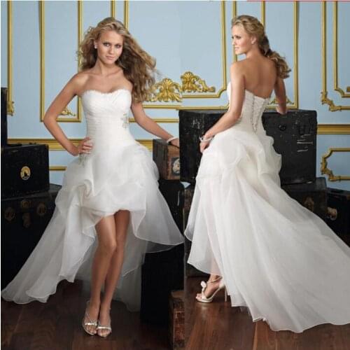 Vestido de festa Strapless wedding dresses white simple bridal dress wedding gown church wedding party robe de soiree