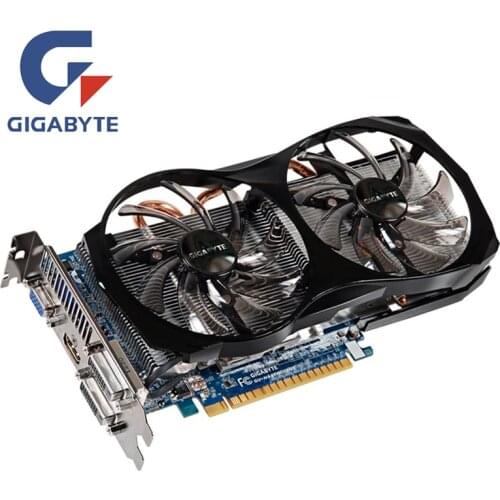 GIGABYTE Video Card GTX650Ti 2GB 128Bit GDDR5 GPU Graphics Cards For NVIDIA Original Geforce GTX 650 Ti 2GD5 VGA GV-N65TOC-2GI