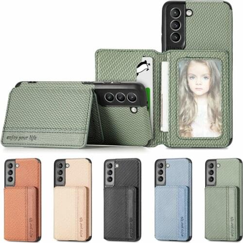 10Pcs Lattice PU Leather Wallet Built in Magnet Flip Phone Cover for Samsung Galaxy S21 S20 Ultra Plus Note 20 A12 A82