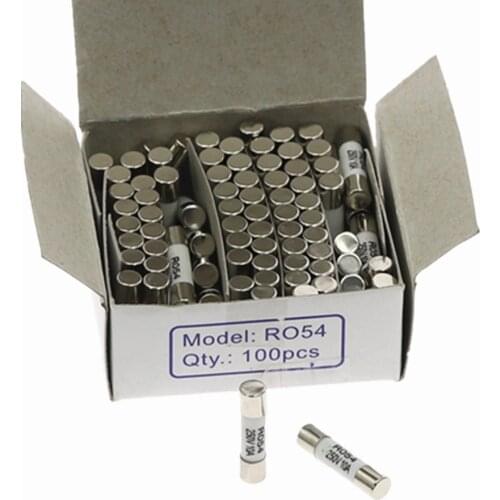 100Pcs/Box 5*20mm Fast blow Ceramic Fuse 5x20mm 250V 0.1A 1A 1.5A 2A 3A 4A 5A 6A 6.3A 8A 10A 15A 16A 20A 25A 30A
