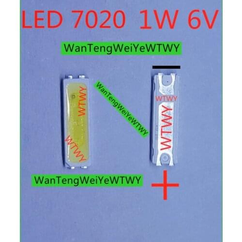 1000pcs Dongbu LED Backlight TV LED 7020 High Power 1W 6V LED Backlight Cool white For LED LCD TV Backlight Application
