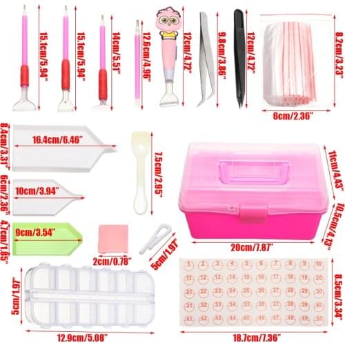 117Pcs 5D Diamond Painting Pen Cross Stitch Embroidery Set Mosaic Glue Pen Kit Tweezers Stickers Painting Tools