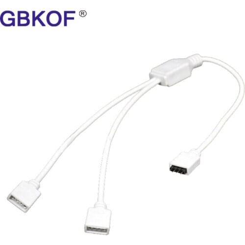 1to2 1to3 1to4 Female Connector RGB LED Strip Accessory Splitter extension Cable with 4 pins connector For 3528 5050 LED Strip