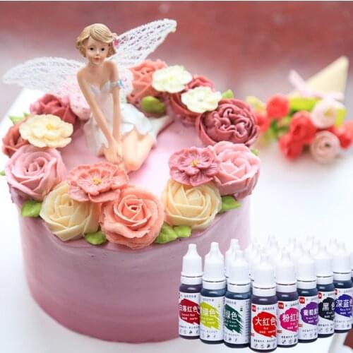 24Pcs 24 Colors 10ml Natural Ink Dyeing Pigment Tools Food Coloring Macaron Ice Cream Cake Pastries Cookies DIY Craft Pigment