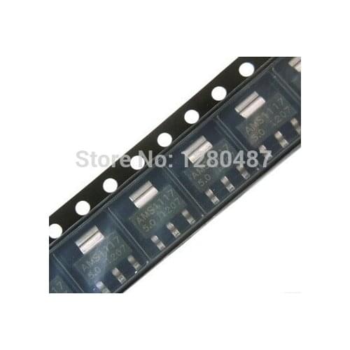 50PCS AMS1117-5.0V AMS1117 1117 5.0V 1A Voltage Regulator LDO SOT-223