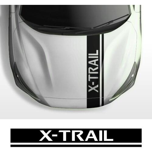 Car Bonnet Sport Stripe Racing Styling Auto Engine Cover Hood Decor Stickers For Nissan X-Trail T31 T30 Exterior Car Accessories