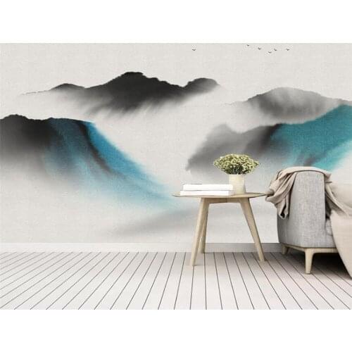 Papier peint mural 3d обои 3d Customized Chinese style ink and wash Shanyuan bedroom sofa background wall wall papers home decor