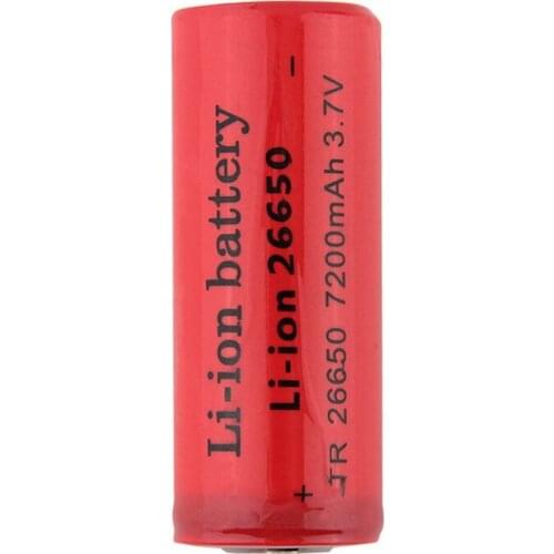 Gtf 26650 3.7v 7200mah rechargeable li-ion battery battery use for flashlight 7200mah capacity 26650 lithium batteries