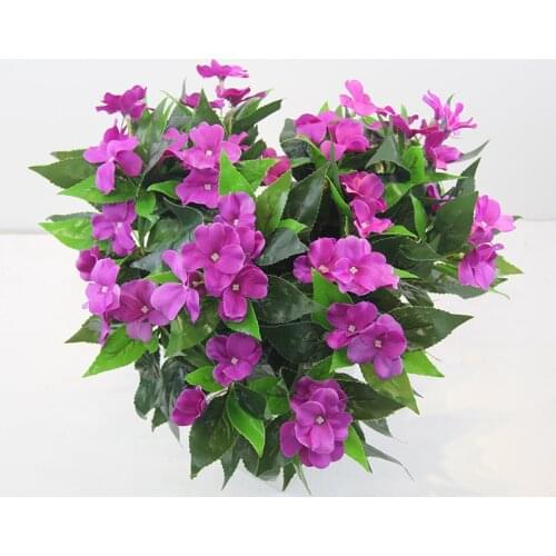 Artificial flower branches fake silk flowers with leaf plants for home balcony decoration wedding party decor Green potted plant